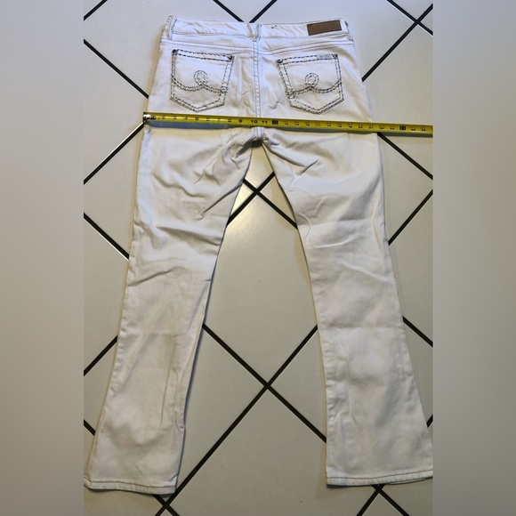 Ladies size 12 Seven7 white denim lightweight jeans-Rocker Slim fit - Picture 6 of 8